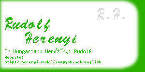 rudolf herenyi business card